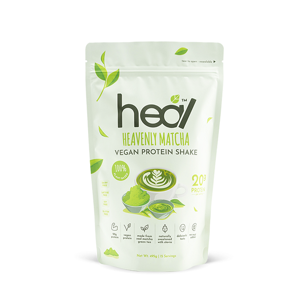 Heal Heavenly Matcha Vegan Protein Shake 495grams